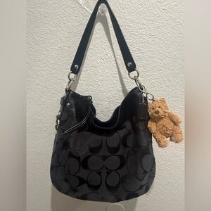 Coach Zoe Black Shoulder Hobo Bag F14709
